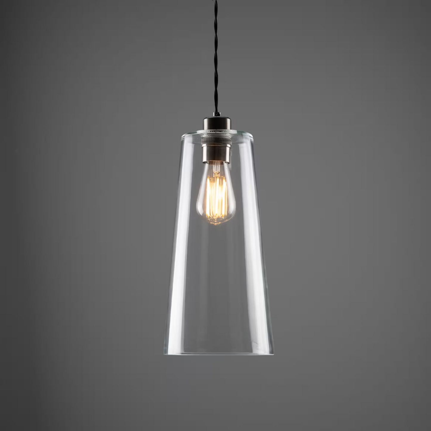 Malang Tall Slender Clear Glass Pendant