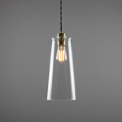 Malang Tall Slender Clear Glass Pendant
