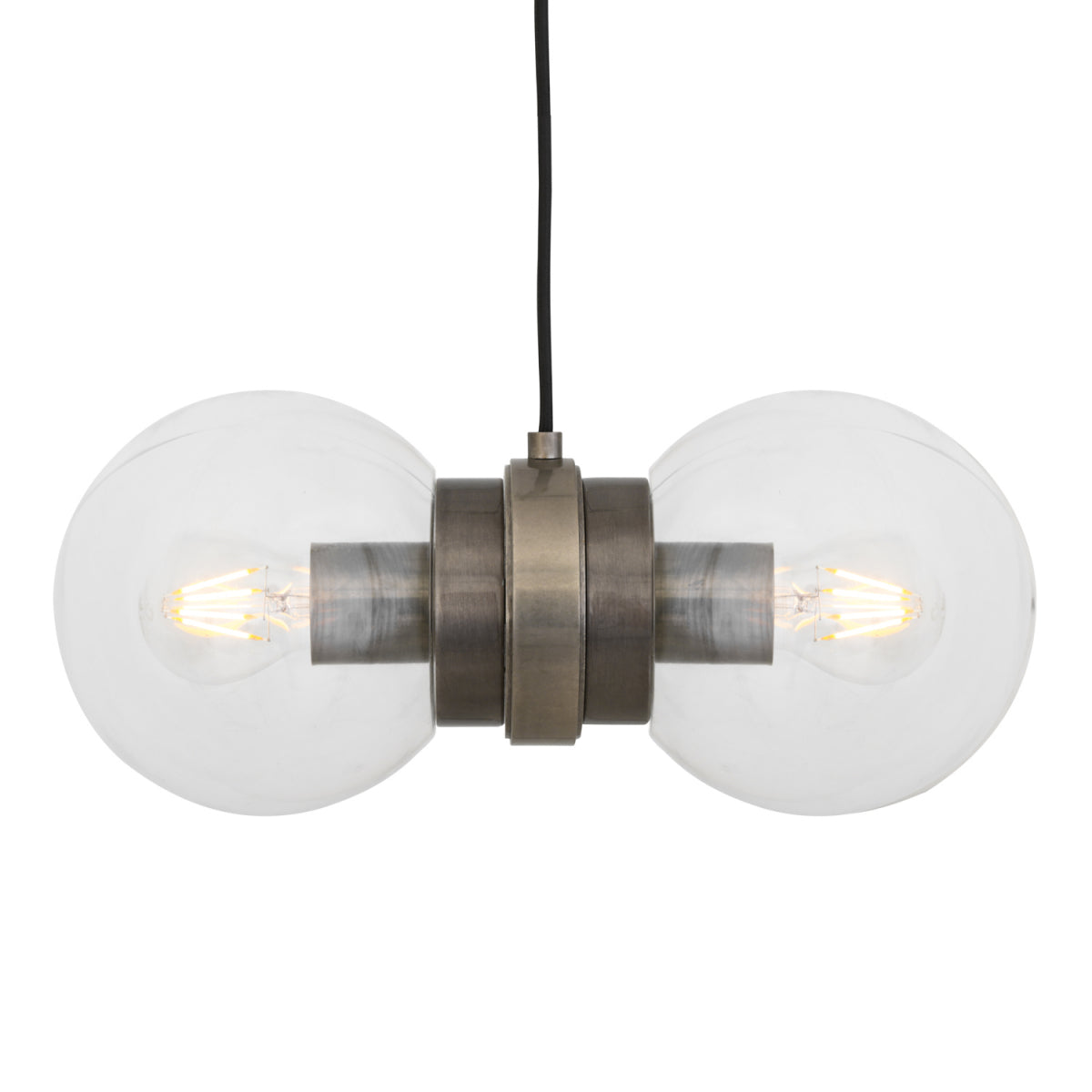 Eske Double Glass Globe Pendant