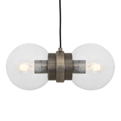Eske Double Glass Globe Pendant