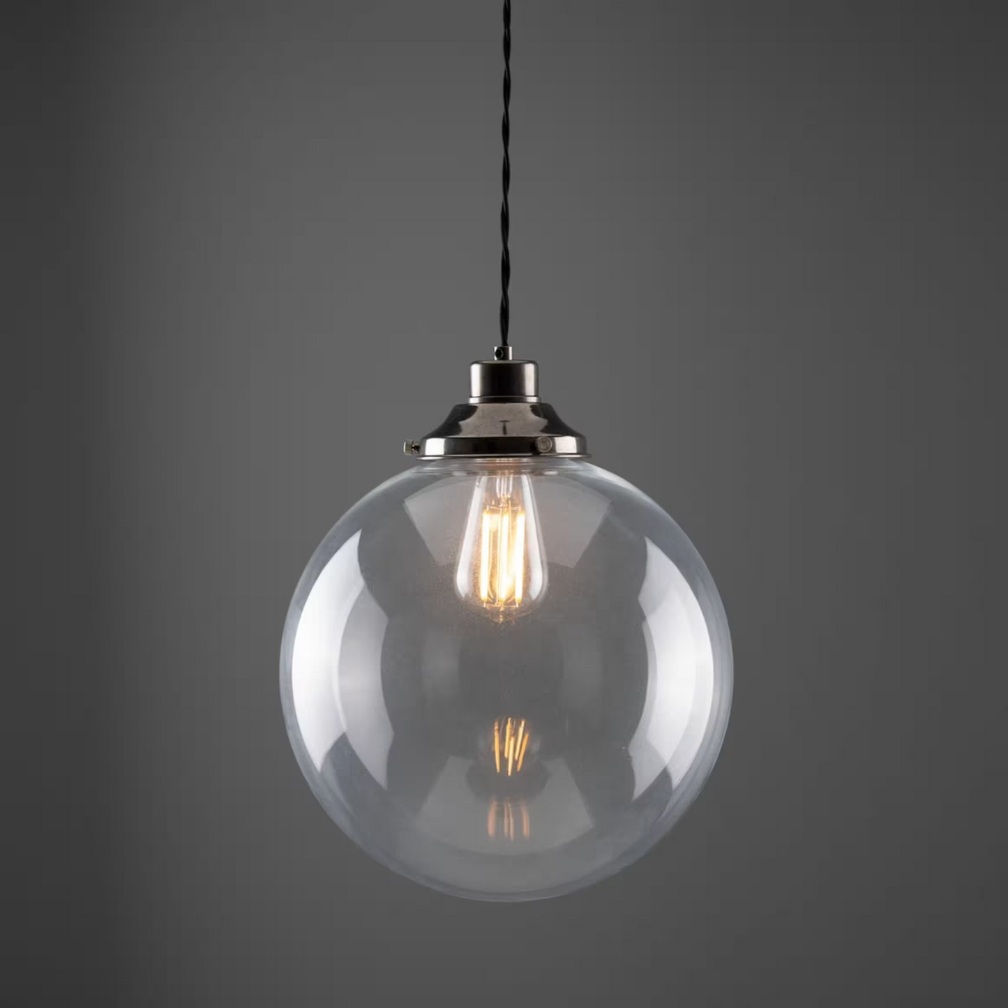 Virginia Clear Glass Globe Pendant