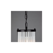 Caledon Petite Pendant in Matt Black with Glass Rods
