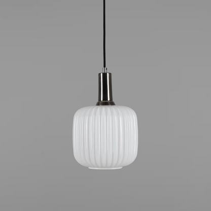 Nahla Reeded Glass and Brass Pendant