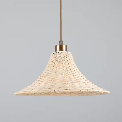 Savannah Bell-Shaped Rattan Pendant