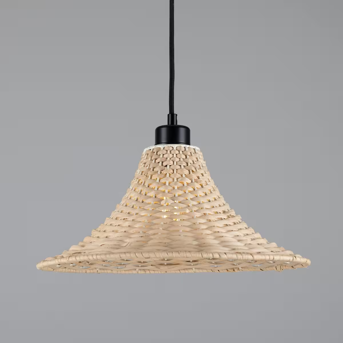Savannah Bell-Shaped Rattan Pendant