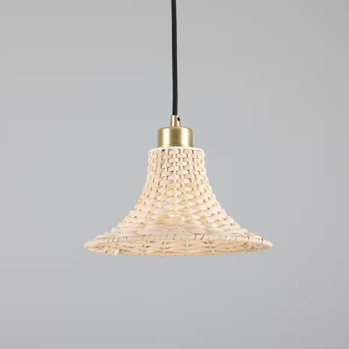 Savannah Bell-Shaped Rattan Pendant