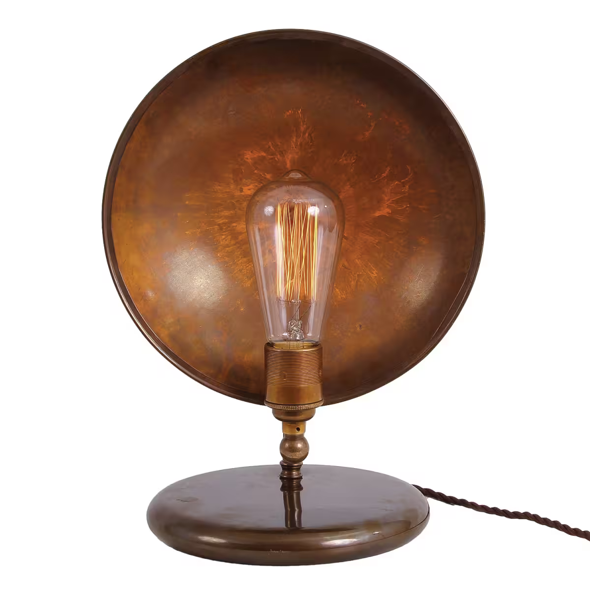 Chulainn Industrial Brass Dish Table Lamp