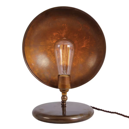 Chulainn Industrial Brass Dish Table Lamp