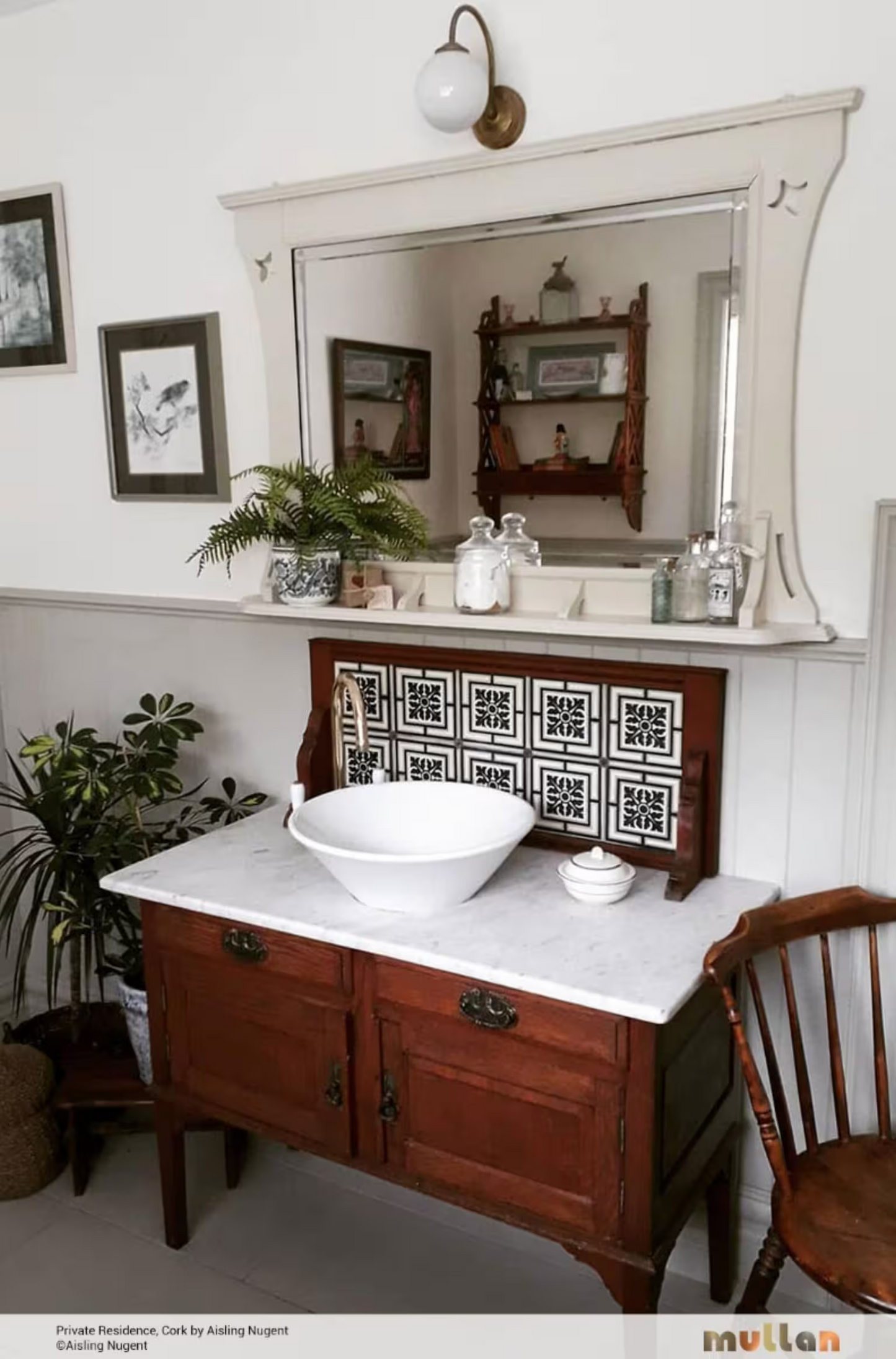 Bragan Traditional Opal Glass Globe Wall Light