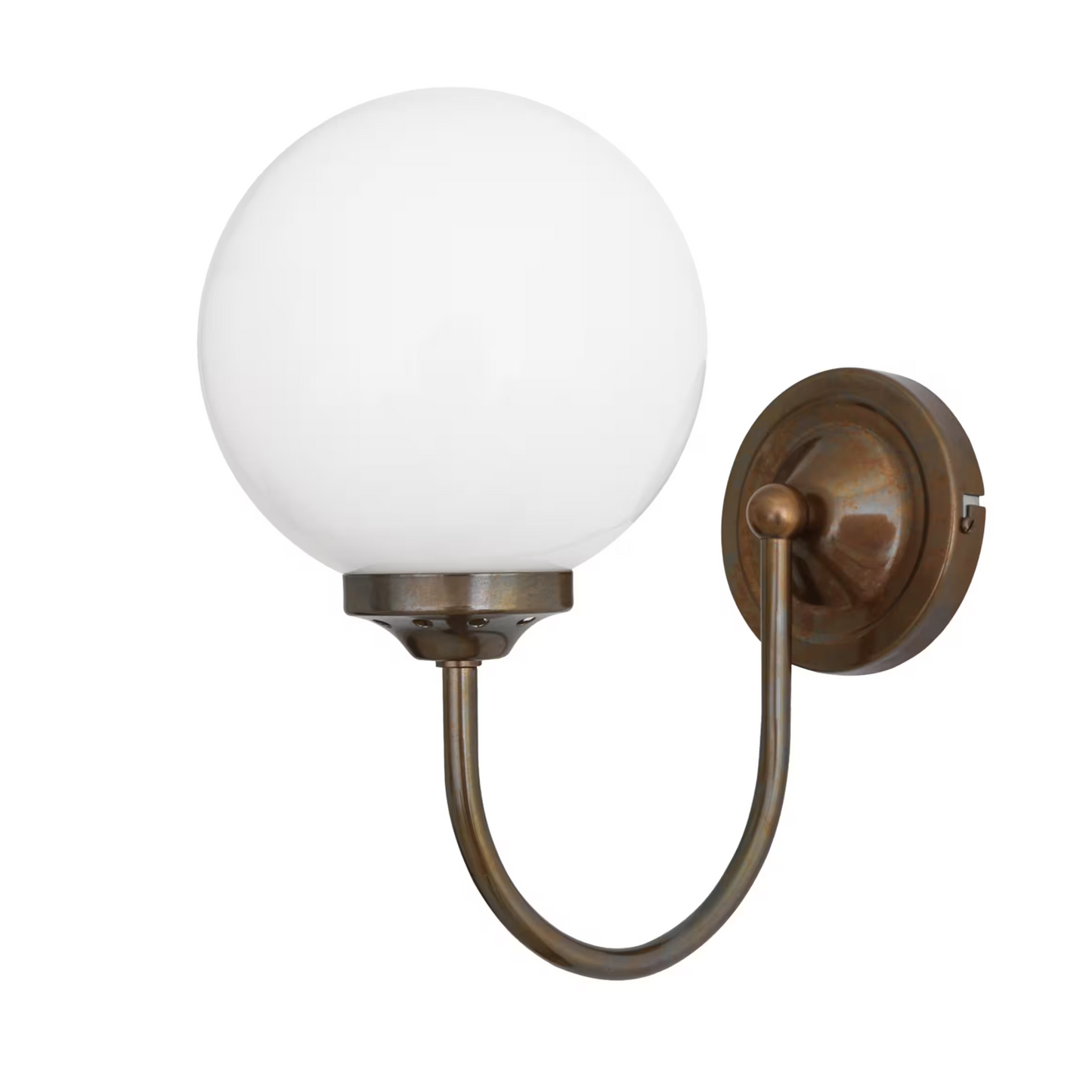 Bragan Traditional Opal Glass Globe Wall Light