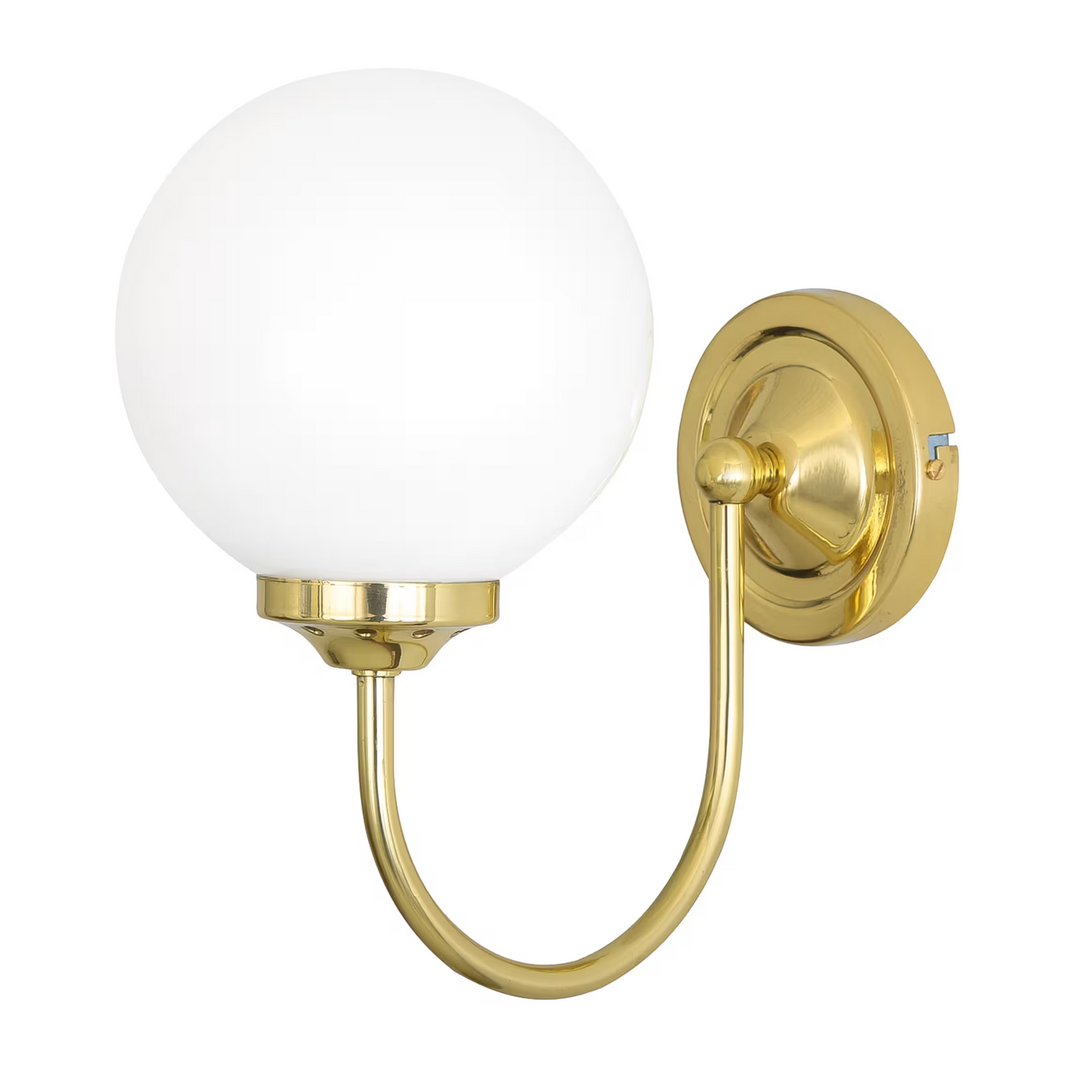Bragan Traditional Opal Glass Globe Wall Light