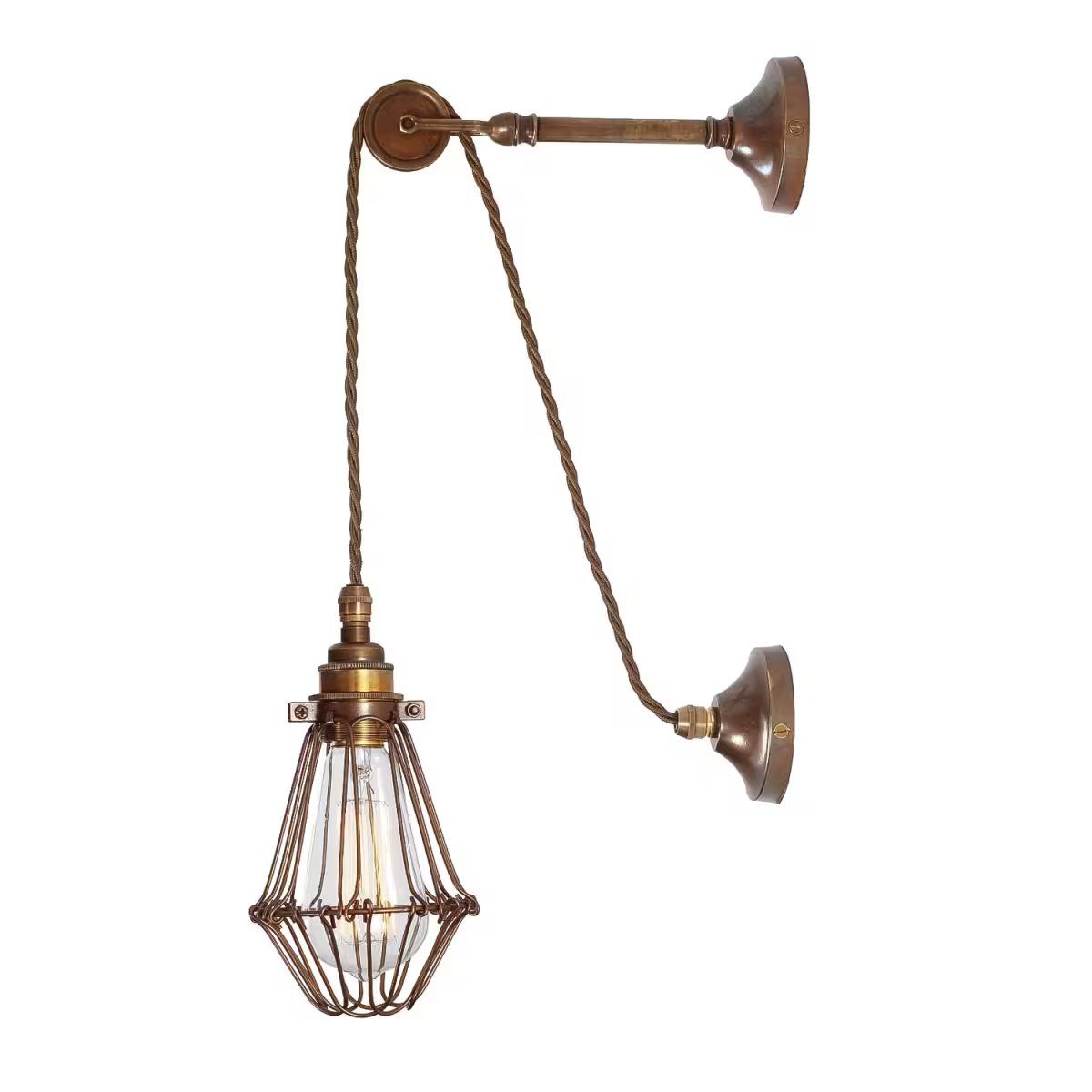 Apoch Vintage Pulley Cage Wall Light