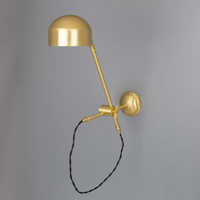Bogota Swing Arm Wall Light in Satin Brushed Brass