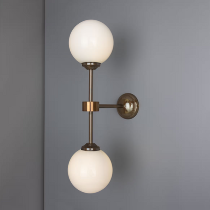 Yaounde Double Opal Glass Globe Wall Light