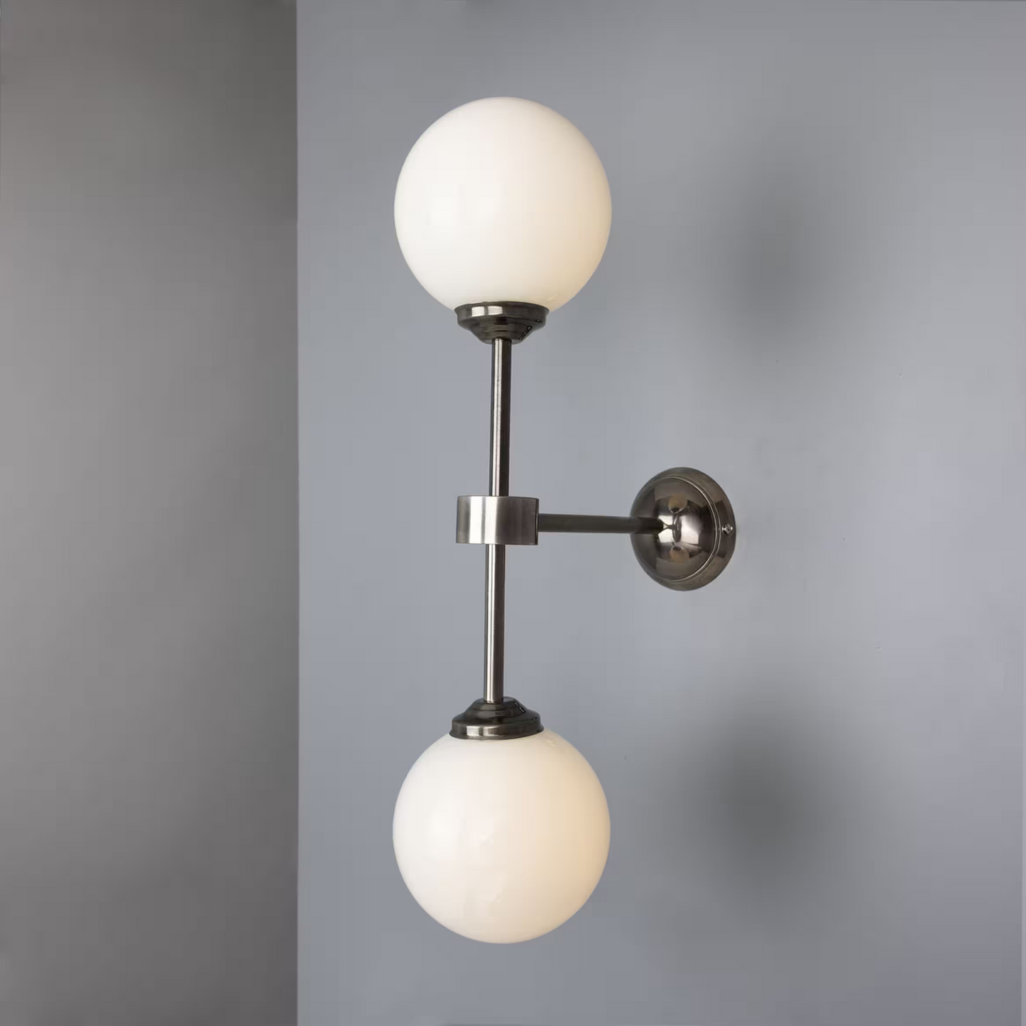 Yaounde Double Opal Glass Globe Wall Light