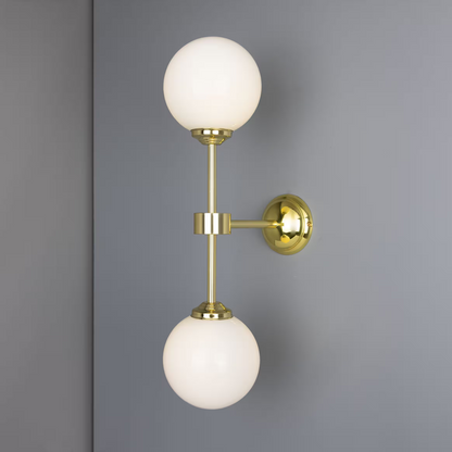 Yaounde Double Opal Glass Globe Wall Light