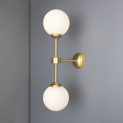 Yaounde Double Opal Glass Globe Wall Light
