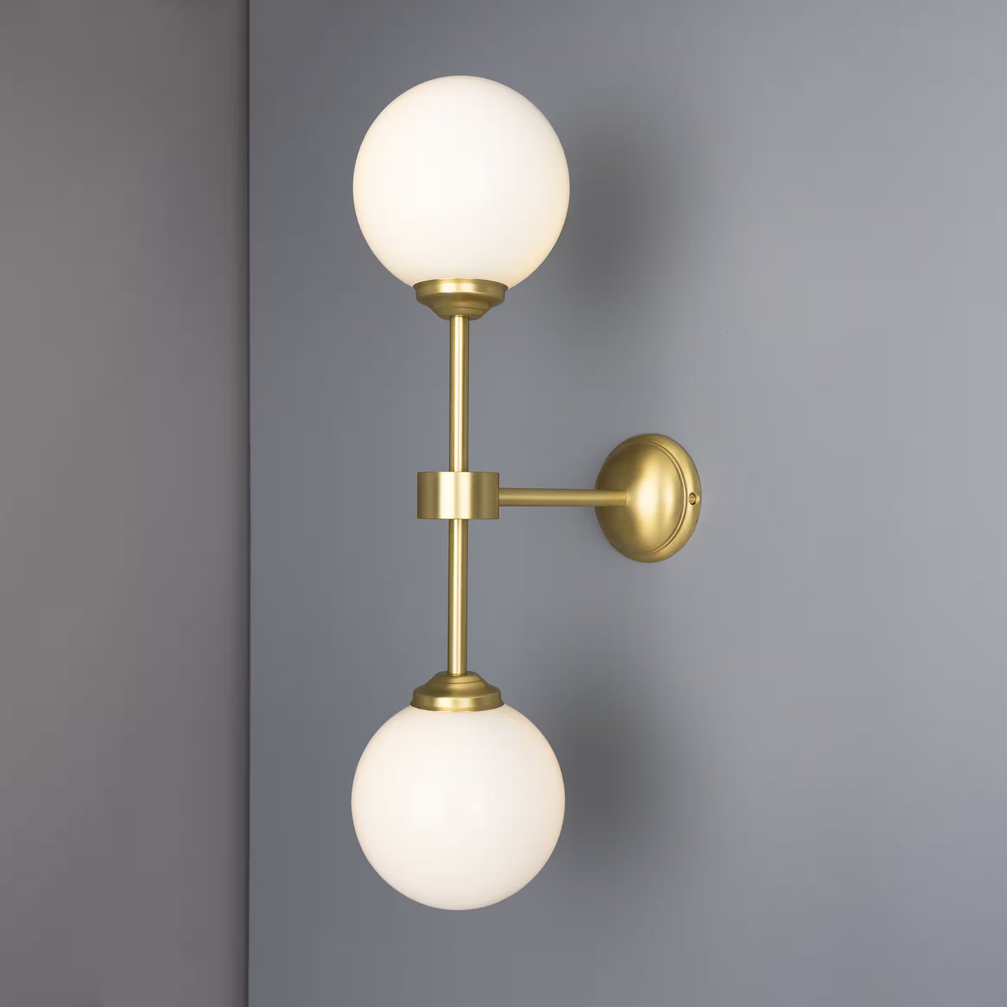 Yaounde Double Opal Glass Globe Wall Light