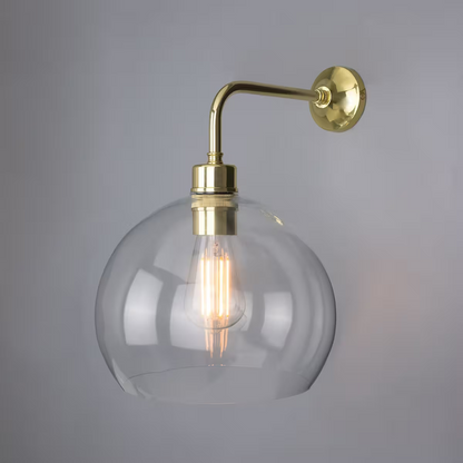 Eden 25cm Clear Open Glass Globe Wall Light