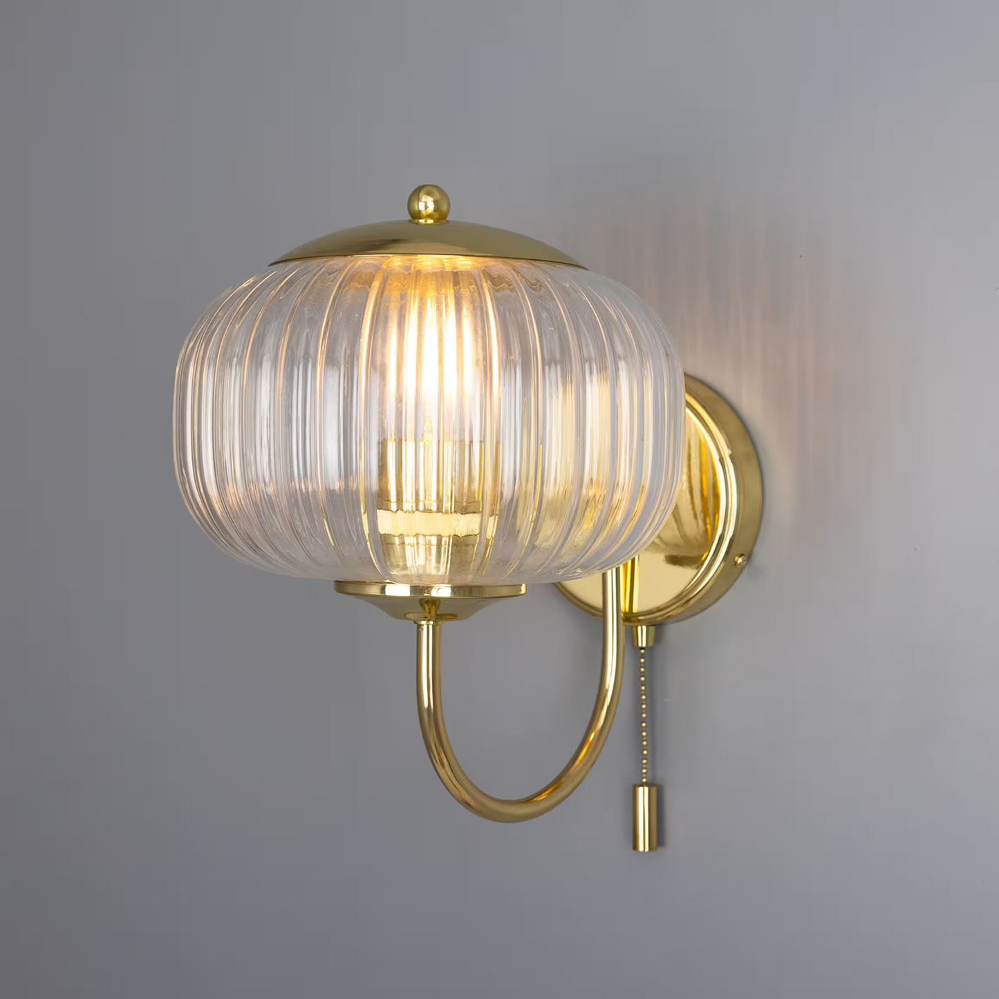 Nehir Reeded Glass Wall Light