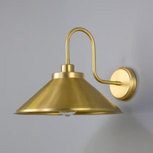 Rio Vintage Brass Swan Neck Wall Light