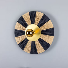 Vernon Raffia Striped Wall Light