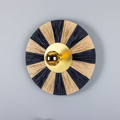 Vernon Raffia Striped Wall Light