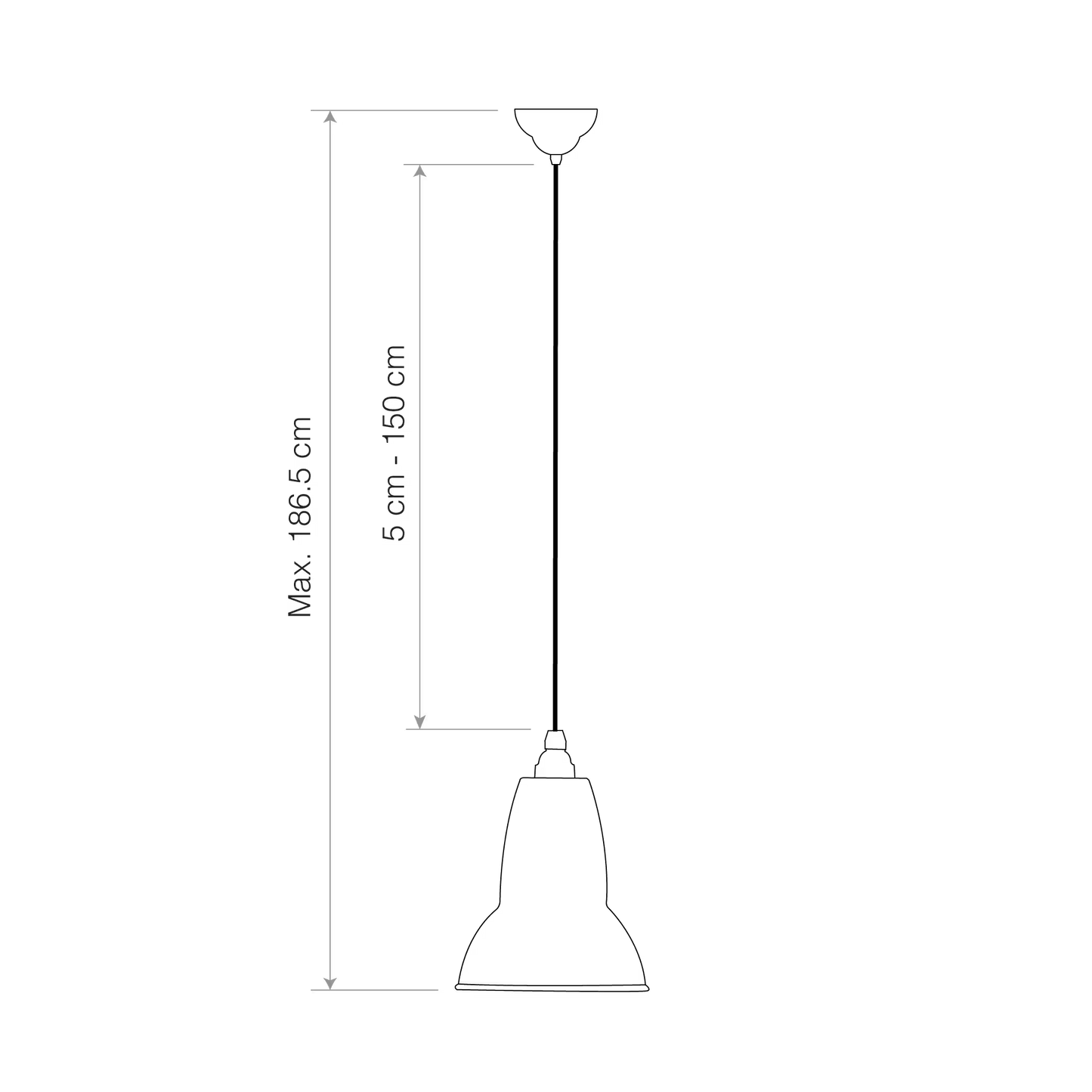 Original 1227 Midi Brass Pendant