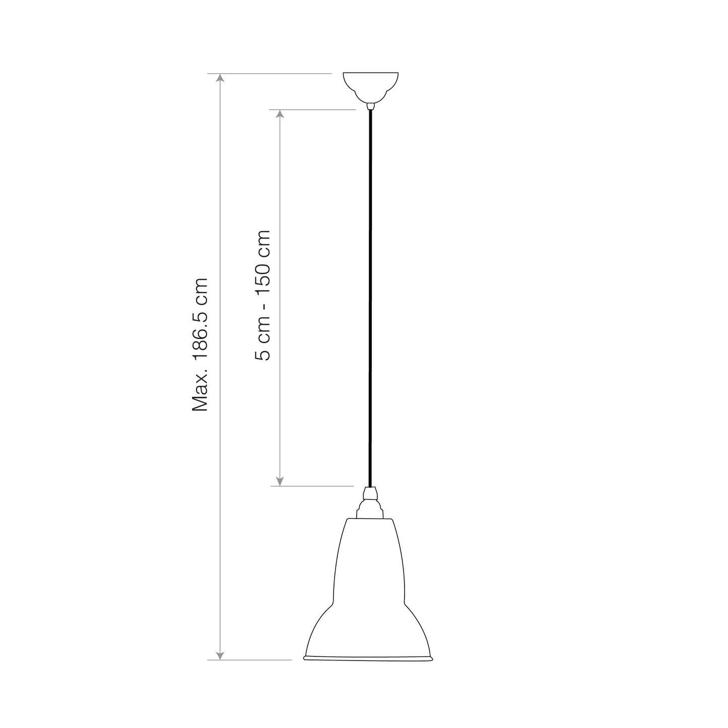Original 1227 Midi Brass Pendant