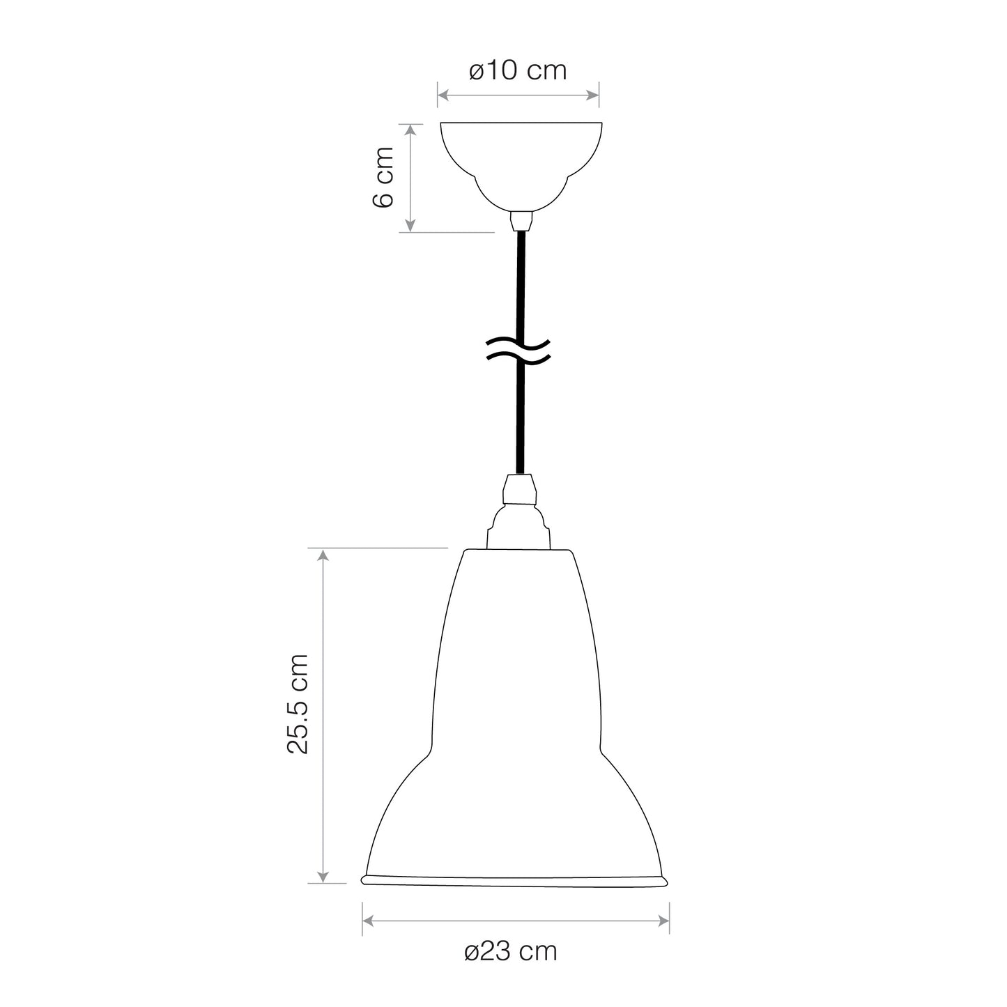 Original 1227 Midi Brass Pendant