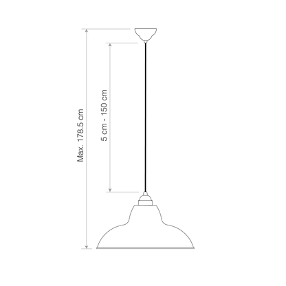 Original 1227 Midi Wide Brass Pendant