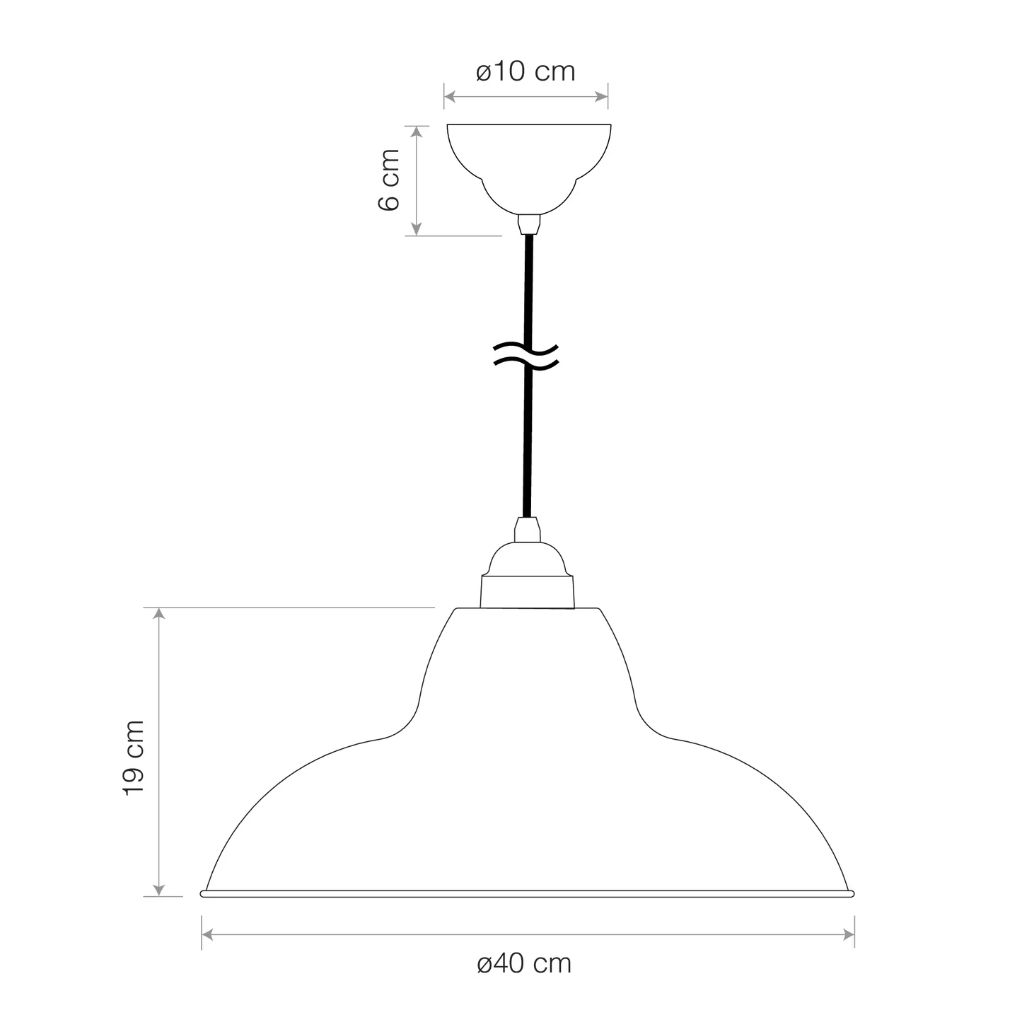Original 1227 Midi Wide Brass Pendant