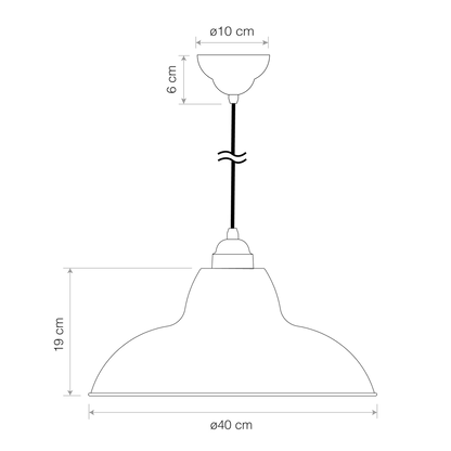 Original 1227 Midi Wide Brass Pendant