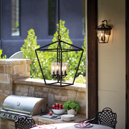 Alford Place 4-Light Outdoor Pendant in Museum Black