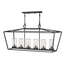 Alford Place 6-Light Outdoor Linear Pendant in Museum Black