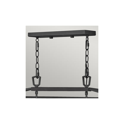 Alford Place 6-Light Outdoor Linear Pendant in Museum Black