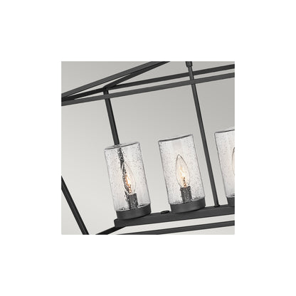 Alford Place 6-Light Outdoor Linear Pendant in Museum Black