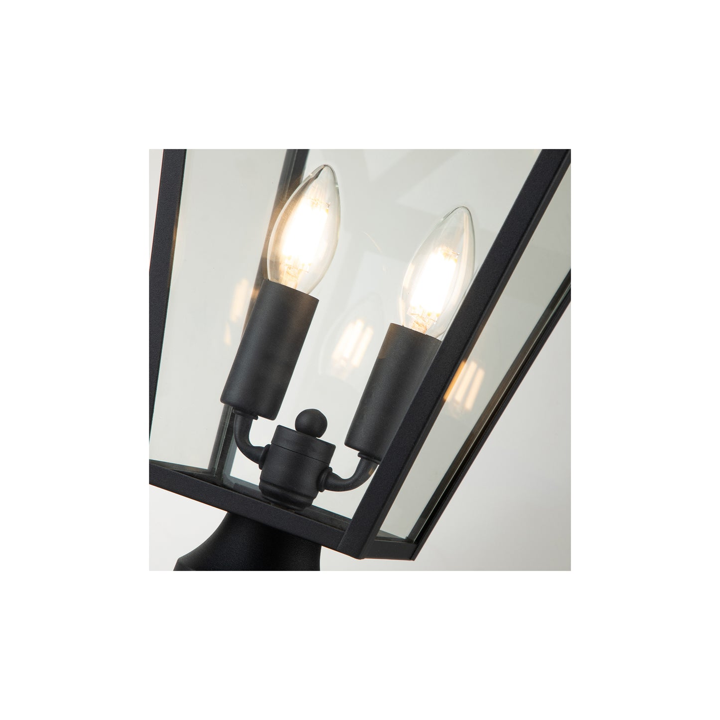 Alford Place 2-Light Pedestal Lantern in Museum Black