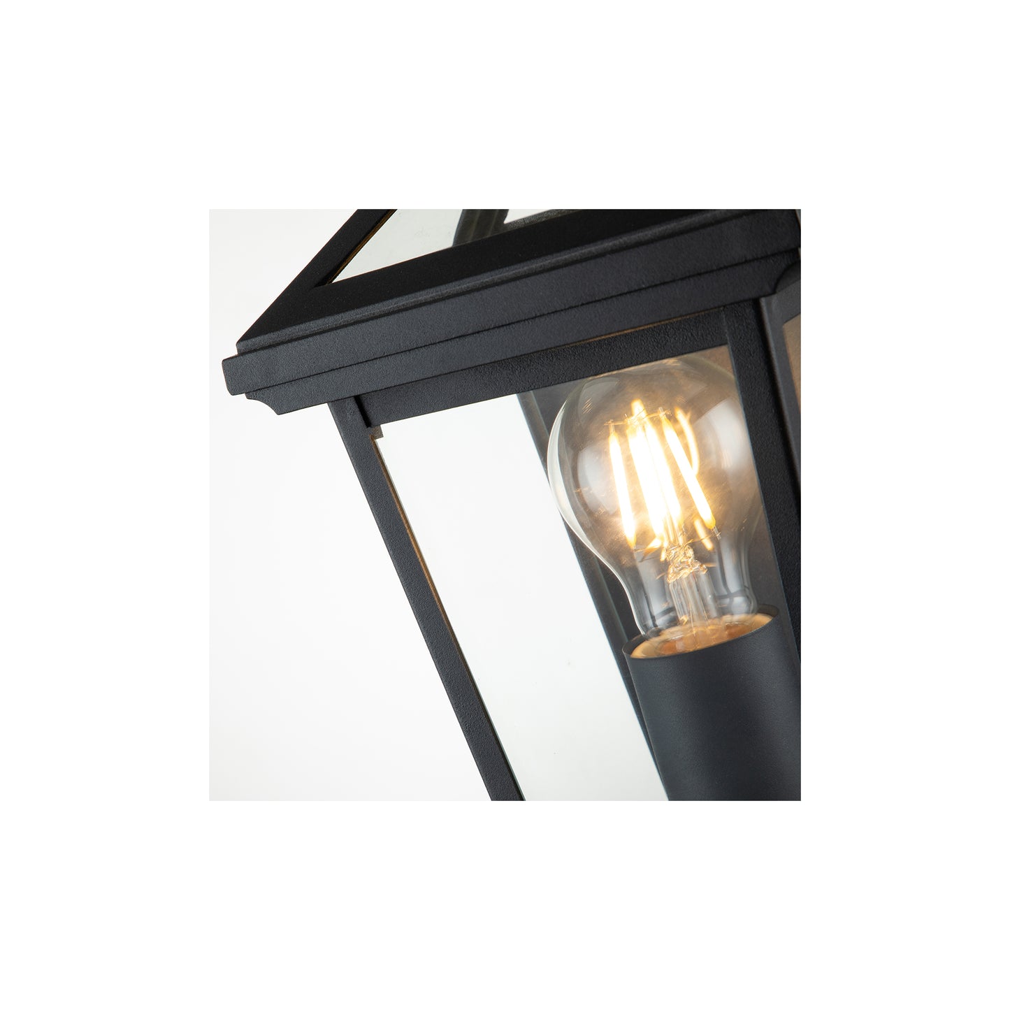 Alford Place 1-Light Half Lantern in Museum Black