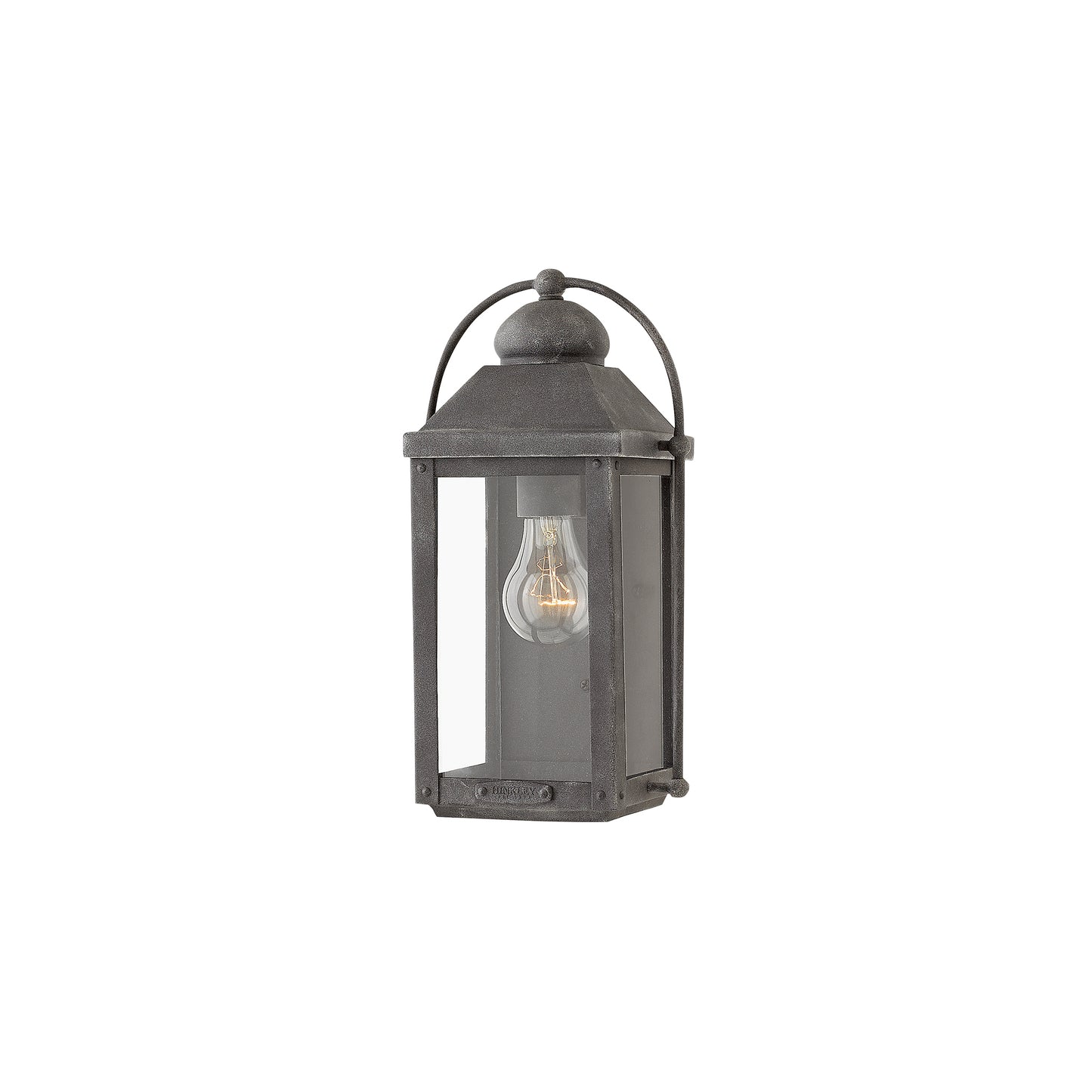Anchorage 1-Light Wall Lantern in Aged Zinc