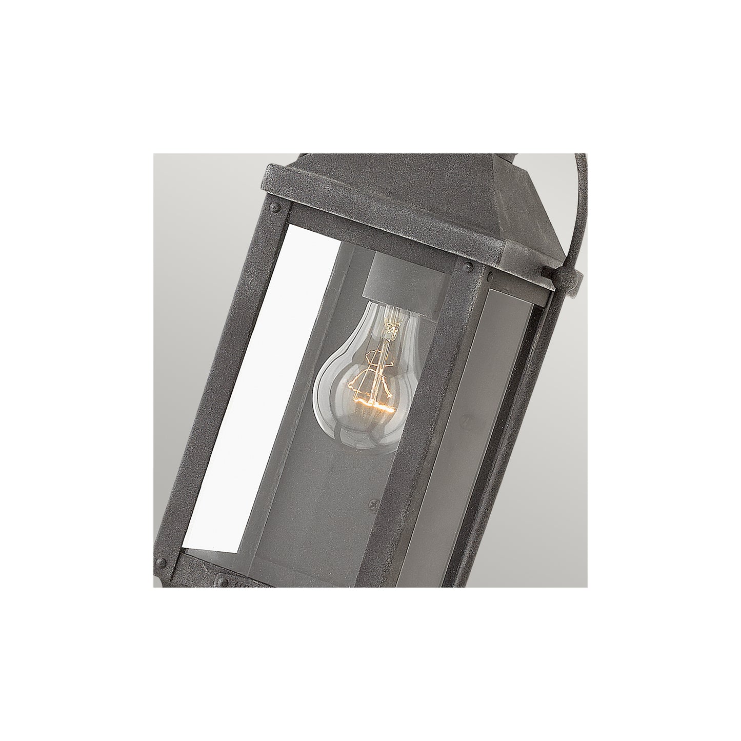 Anchorage 1-Light Wall Lantern in Aged Zinc