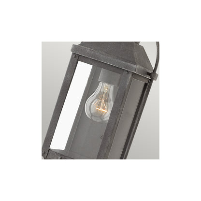 Anchorage 1-Light Wall Lantern in Aged Zinc