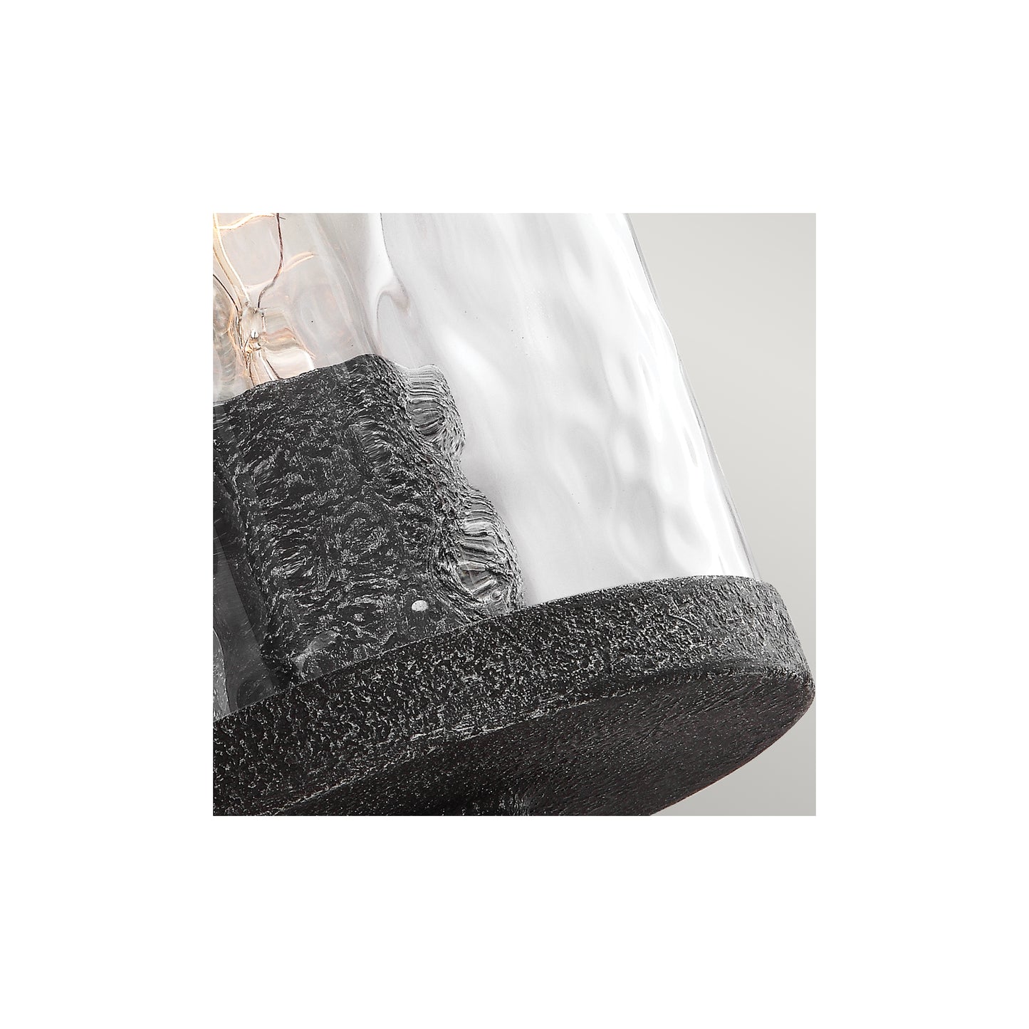 Angelo 1-Light Wall Light in Distressed Weathered Oak & Slate Grey Metal