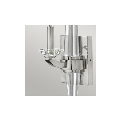 Ascher 1-Light Wall Light in Polished Nickel