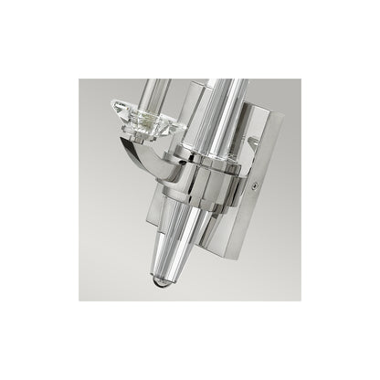 Ascher 1-Light Wall Light in Polished Nickel