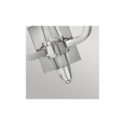Ascher 2-Light Wall Light in Polished Nickel