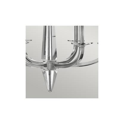 Ascher 6-Light Chandelier in Polished Nickel
