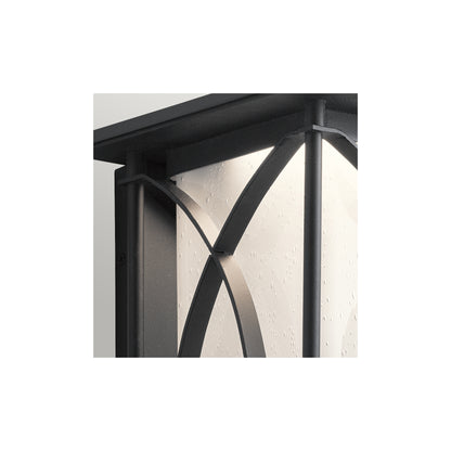 Ashbern 1-Light Wall Lantern in Textured Black