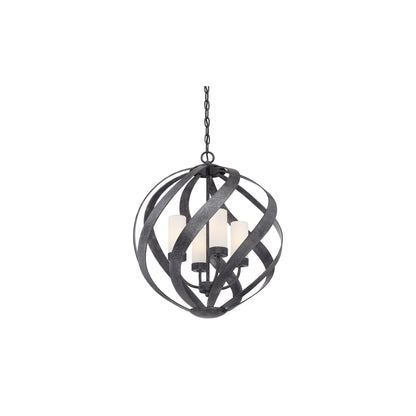 Blacksmith 4-Light Outdoor Chandelier in Old Black
