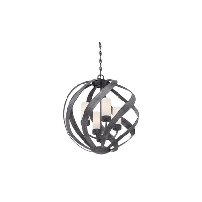 Blacksmith 4-Light Outdoor Chandelier in Old Black